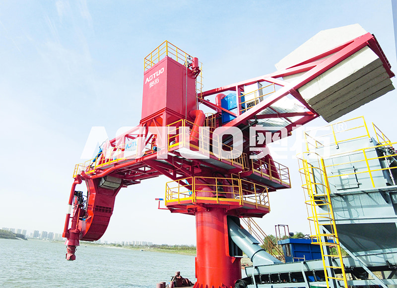 جرثقیل تخلیه کلینکر سازگار با محیط زیست نوع ثابت ATSL-A Screw Ship Unloader